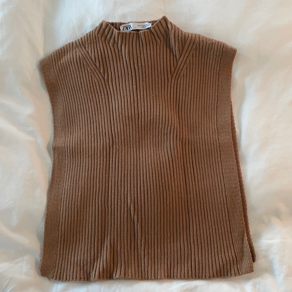 Zara Camel Knit Cover Up